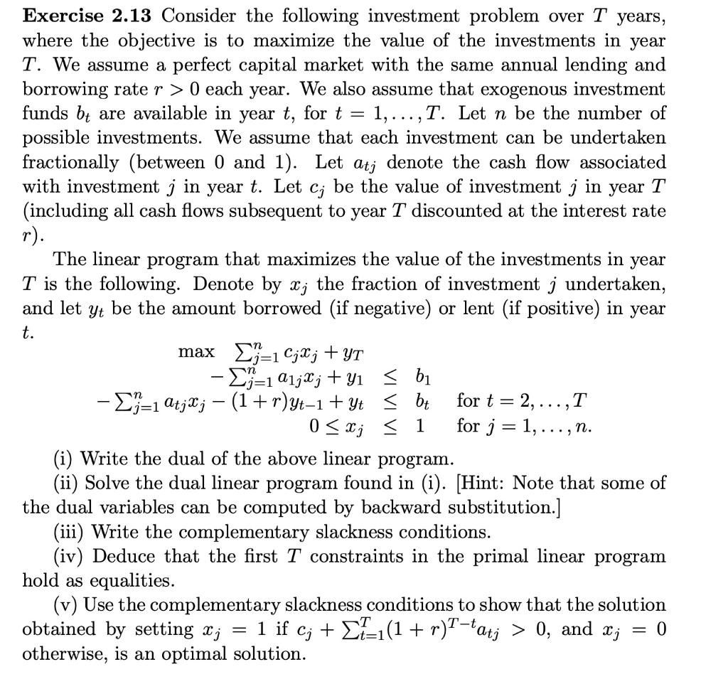 Solved Exercise 2.13 Consider The Following Investment | Chegg.com