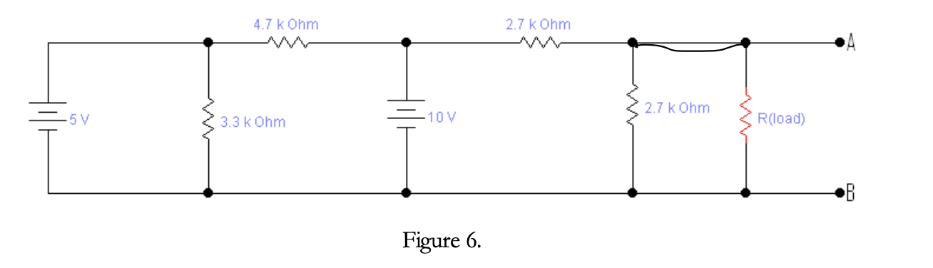 [Solved]: find R (thevenin) and V thevenin Figure 6.