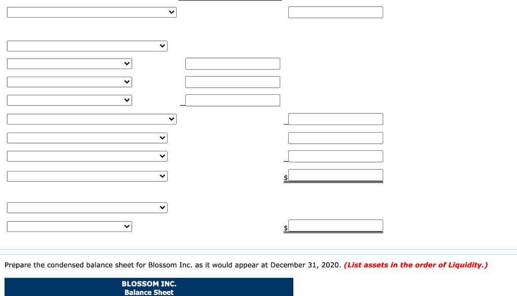 Solved Exercise 23-17 Blossom Inc., Had The Following | Chegg.com