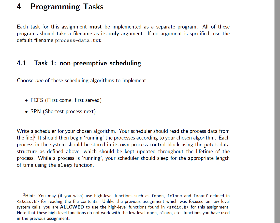 4 Programming Tasks Each task for this assignment | Chegg.com