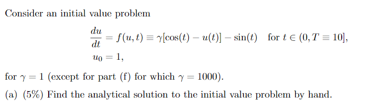 Solved Consider an initial value problem | Chegg.com