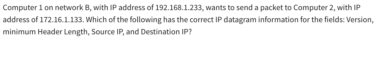 Solved Version 4 Header Length 32 Source IP Address Chegg Com   Php6XlfgY