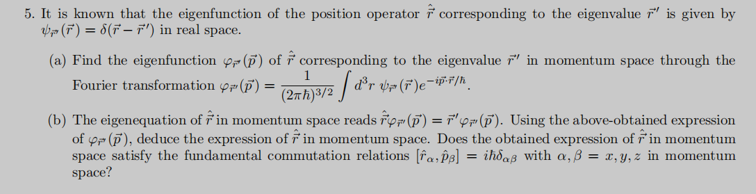 Solved 1 5 It Is Known That The Eigenfunction Of The Pos Chegg Com