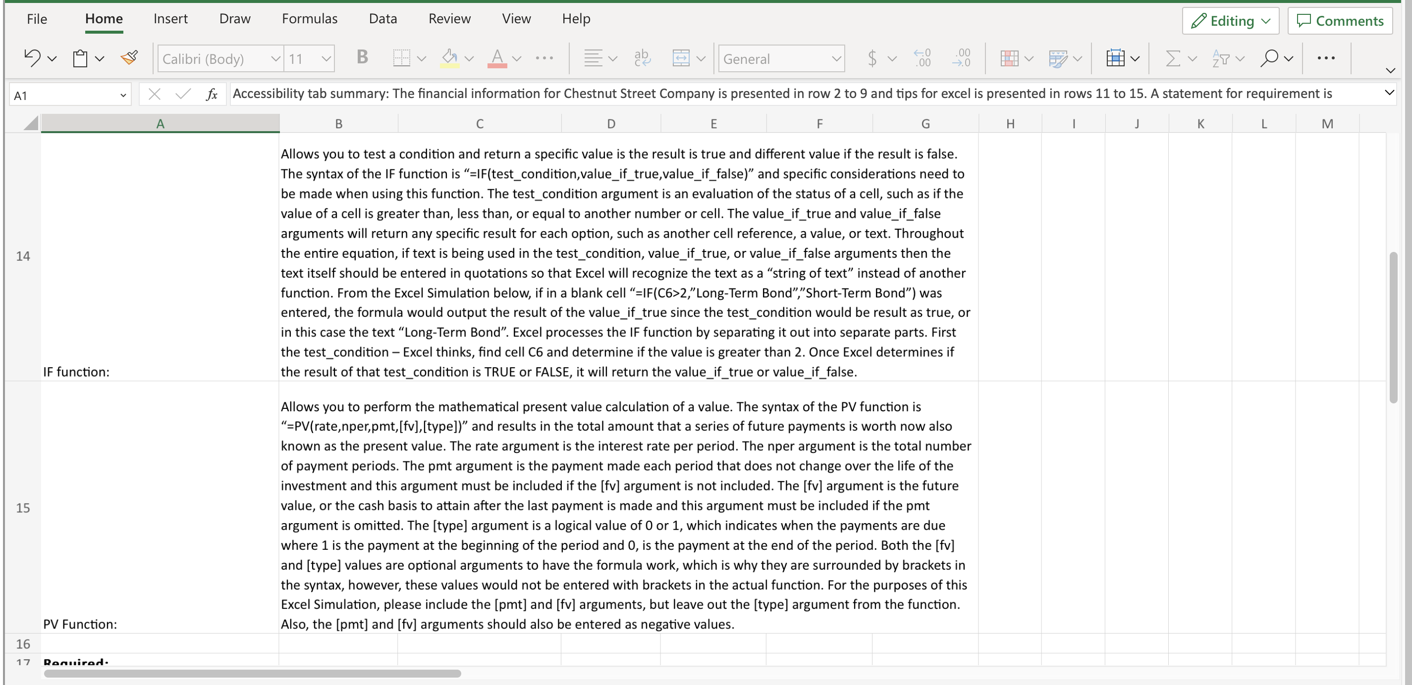 File Home Insert Draw Formulas Data Review View Help | Chegg.com