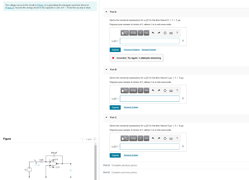 Solved The voltage source in the circuit in (Figure 1) is | Chegg.com