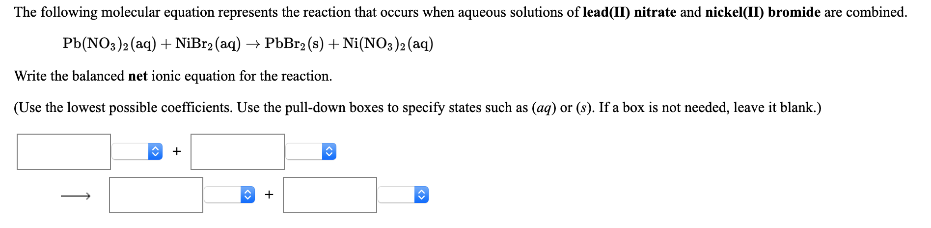 Write a balanced equation for the reaction of ni(no3)2 and naoh picture