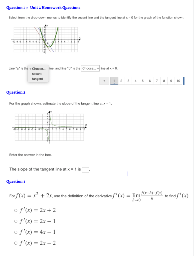 Solved Question 1 + Unit 2 Homework Questions Select from | Chegg.com