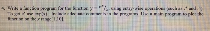 Solved 4. Write a function program for the function y / | Chegg.com