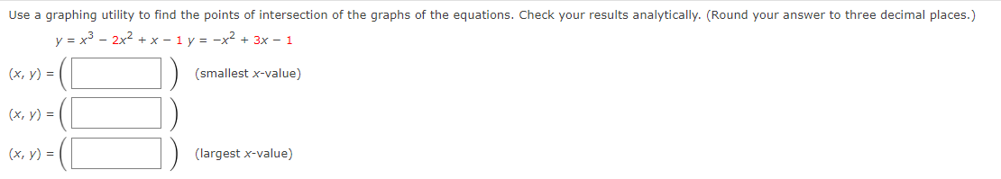Solved Use a graphing utility to find the points of | Chegg.com