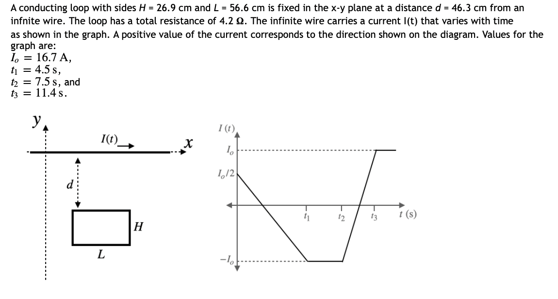 Solved 10) What is the induced current in the loop at t = | Chegg.com