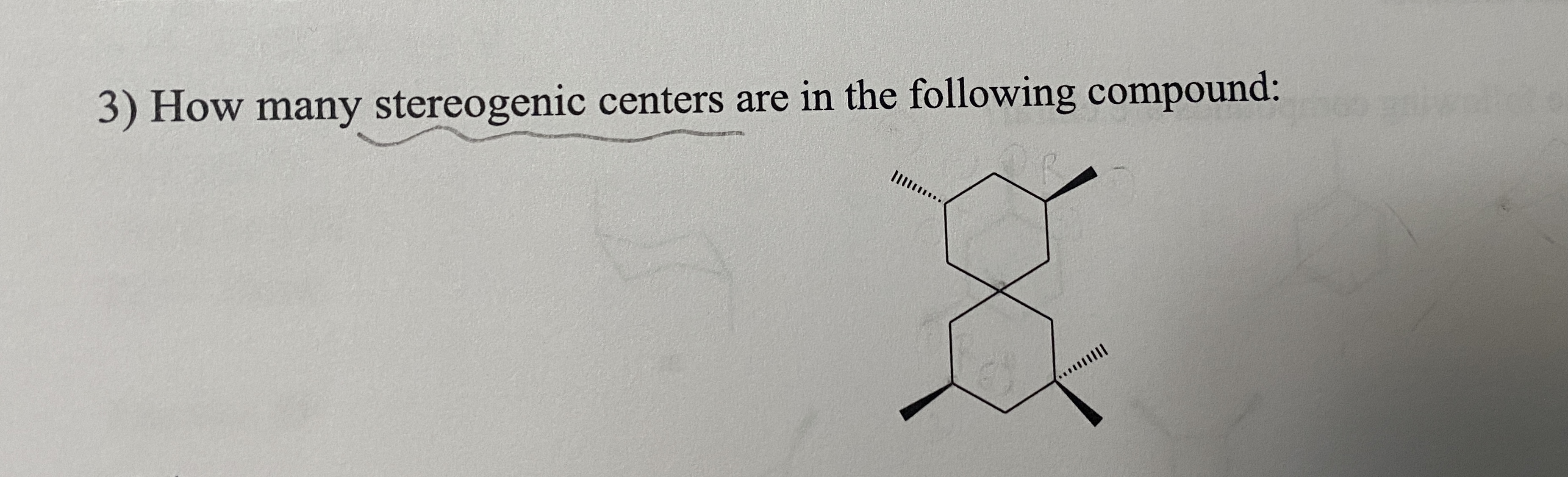 Solved How many stereogenic centers are in the following | Chegg.com
