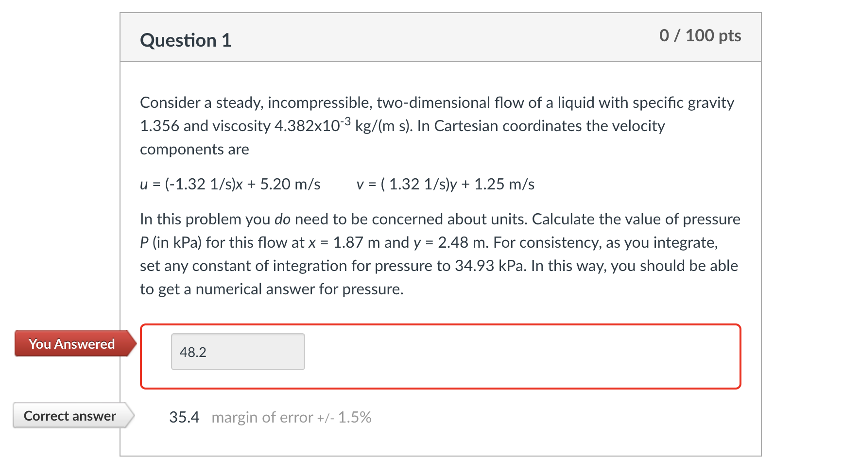 Solved Consider a steady, incompressible, two-dimensional | Chegg.com