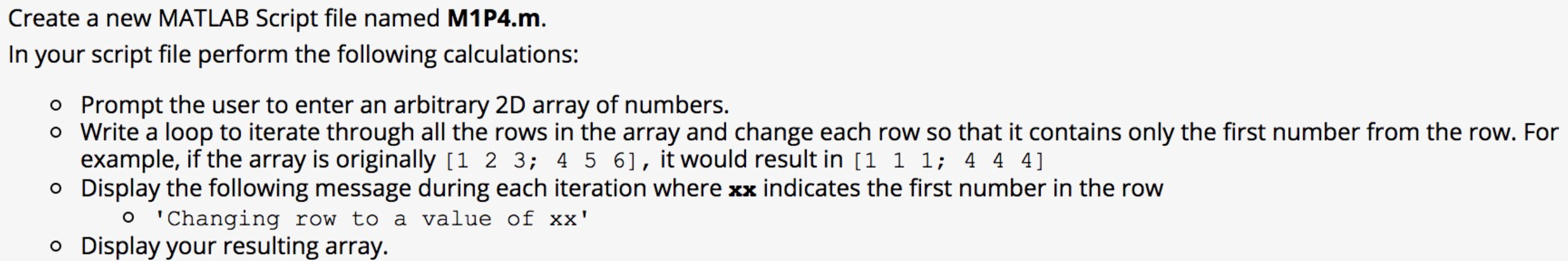 Solved Create a new MATLAB Script file named M1P4.m. In your | Chegg.com