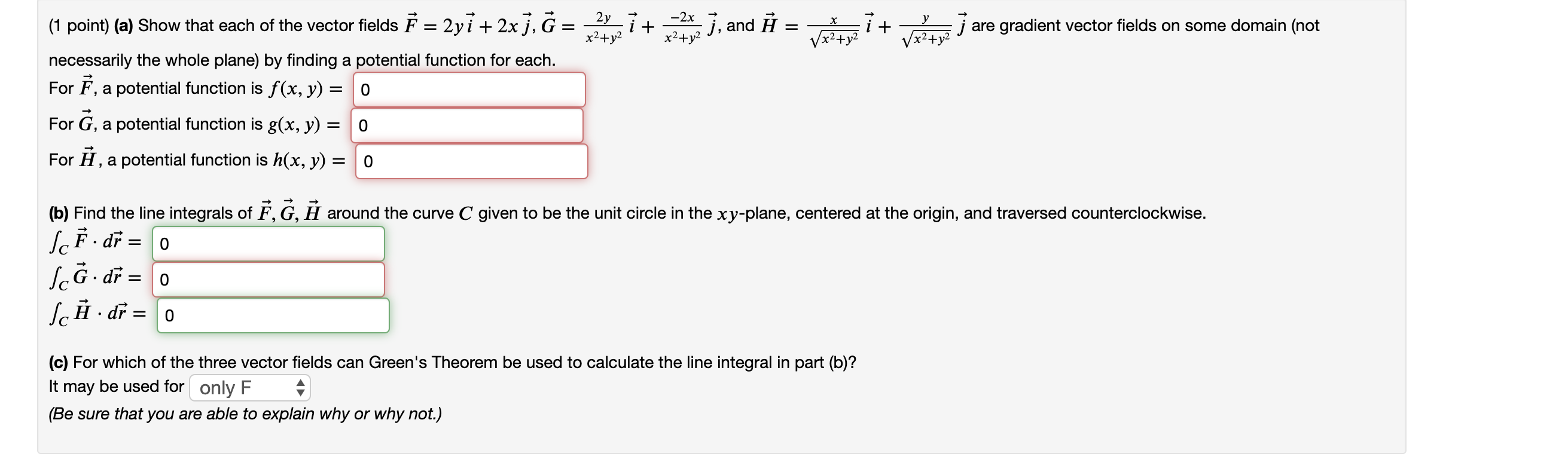 Solved 2 1 2x And J Are Gradient Vector Fields O Chegg Com