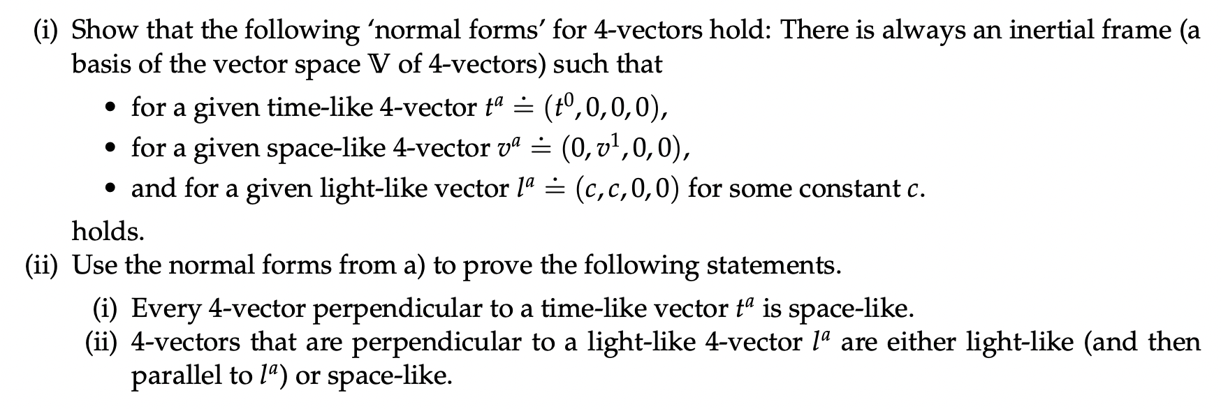 Solved (i) Show that the following 'normal forms' for | Chegg.com