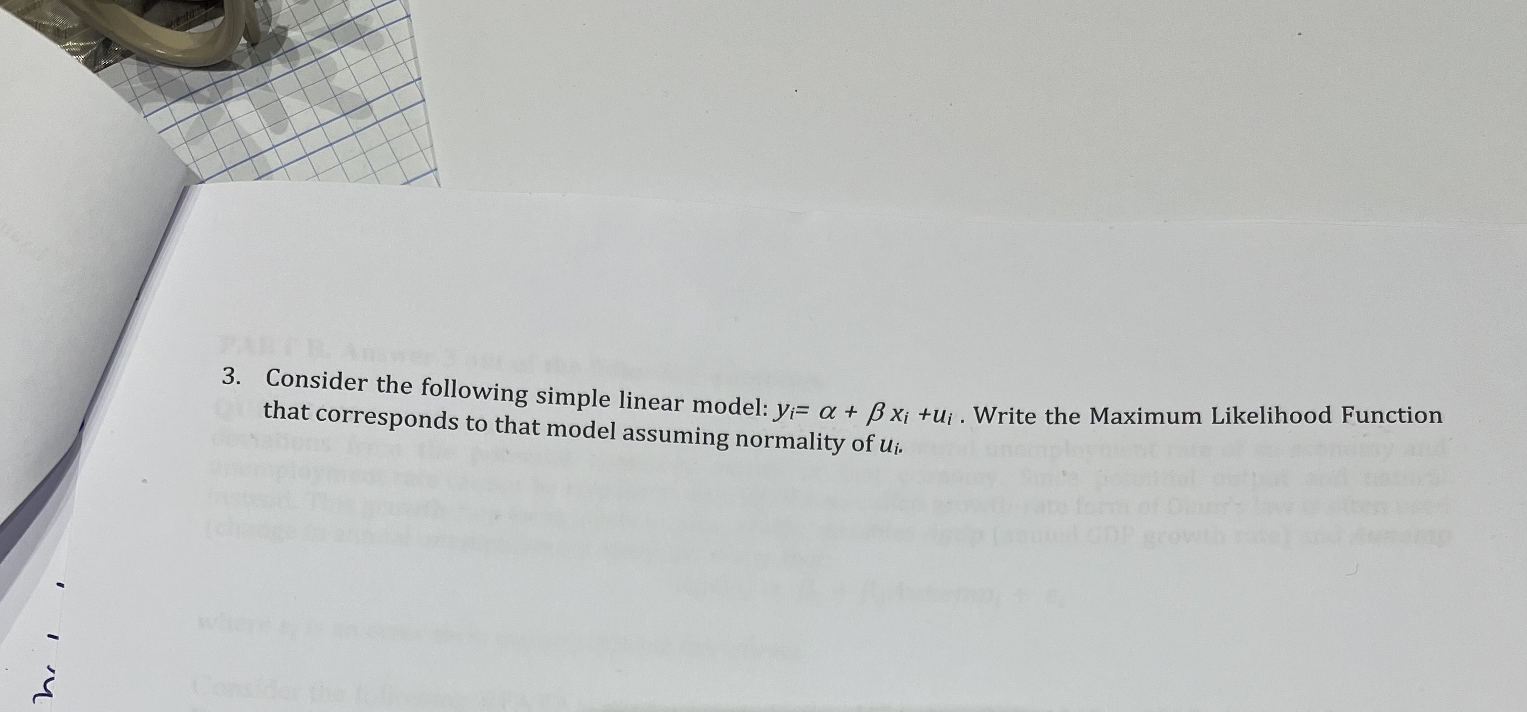 Solved Consider The Following Simple Linear Model: | Chegg.com | Chegg.com