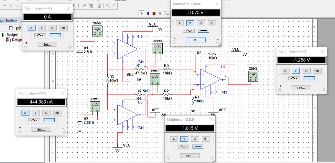 Solved Multimeter-XMM4 Х DF Multimeter-XMM2 Х 3.075 V ОА agn | Chegg.com
