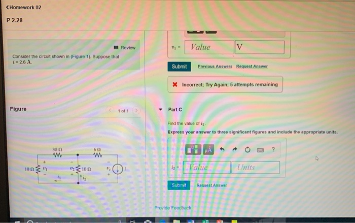 Solved KHomework 02 P 2.28 PartA Find the value of Express | Chegg.com