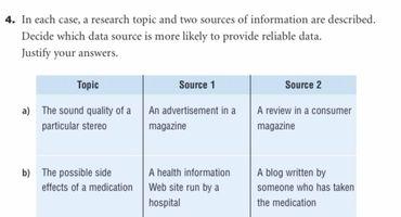 Solved 4. In Each Case, A Research Topic And Two Sources Of | Chegg.com