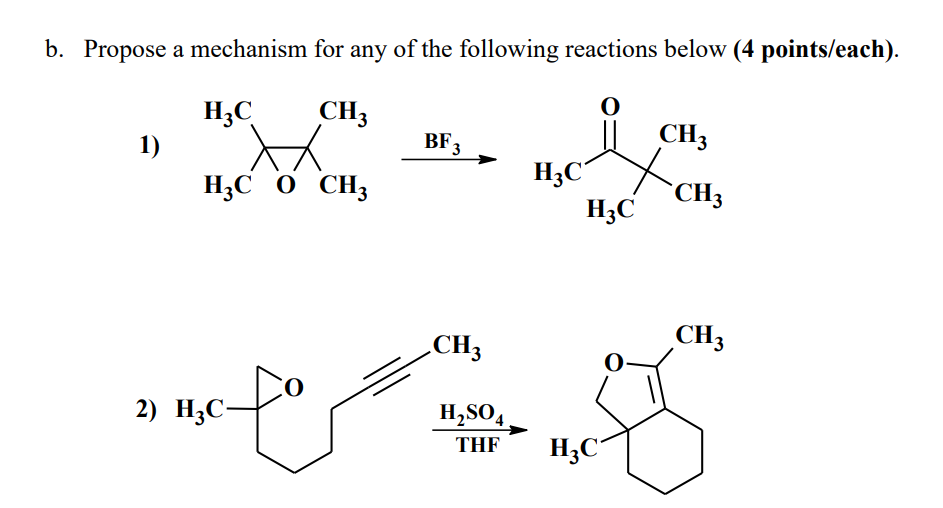Solved b. Propose a mechanism for any of the following | Chegg.com