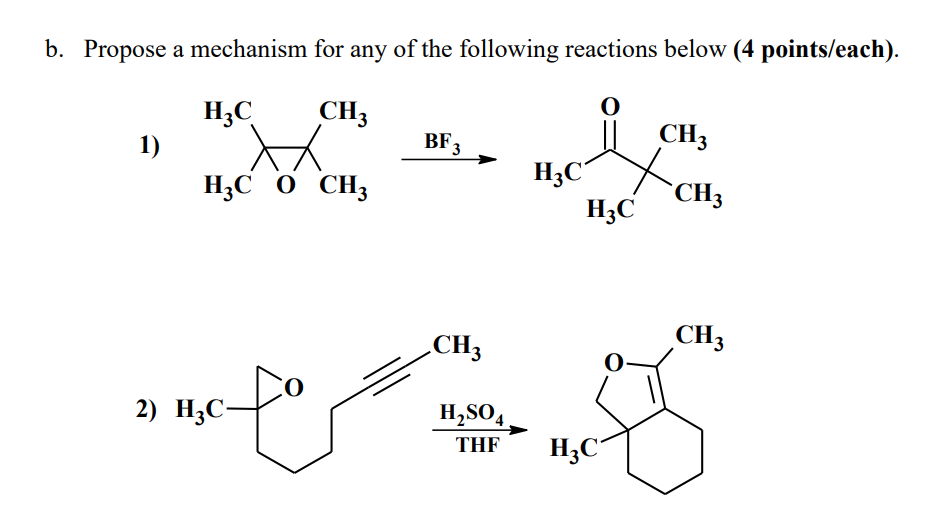 Solved B. Propose A Mechanism For Any Of The Following | Chegg.com