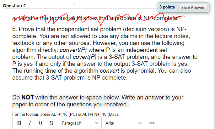 Solved Question 2 8 points Save Answer Whatis the technique | Chegg.com