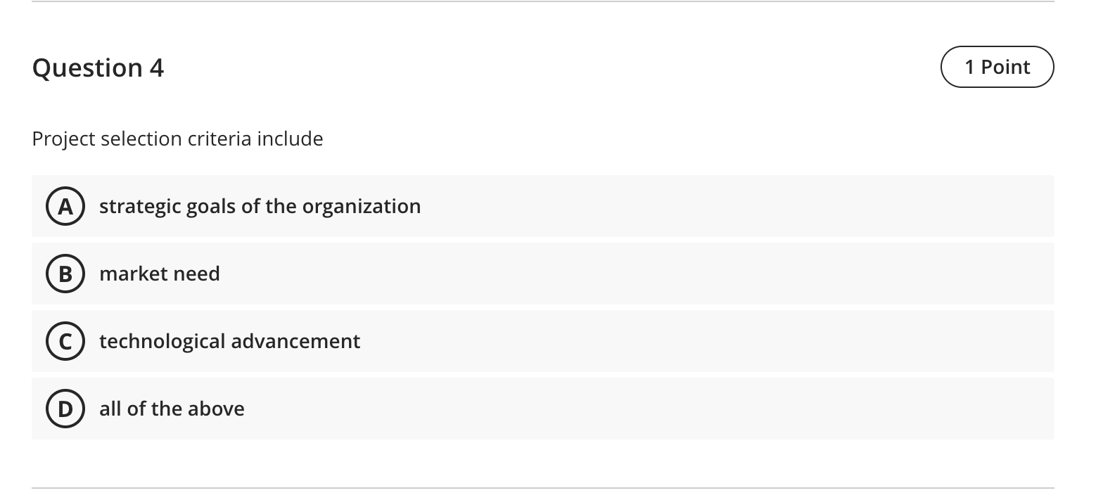 Solved Question 6 1 Point A Requirement Is A Condition