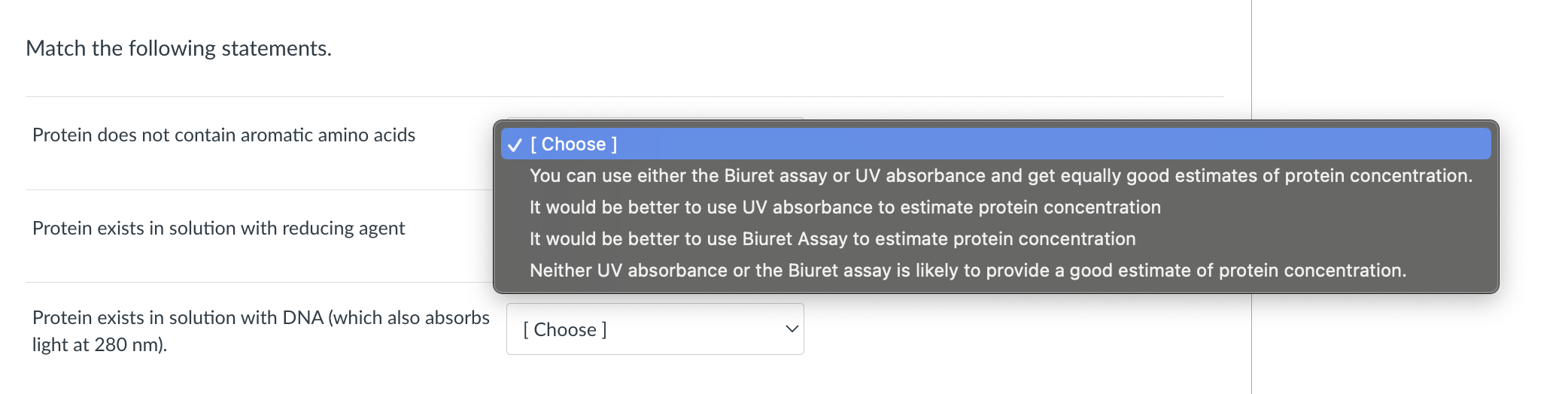 Solved Match Each Definition To The Level Of Protein Chegg Com