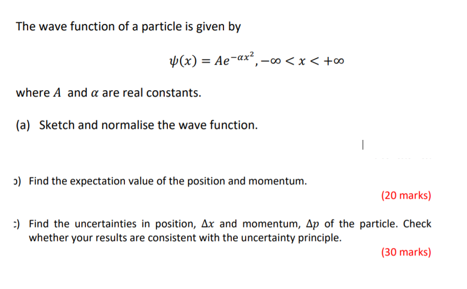 Solved The Wave Function Of A Particle Is Given By 4(x) = | Chegg.com