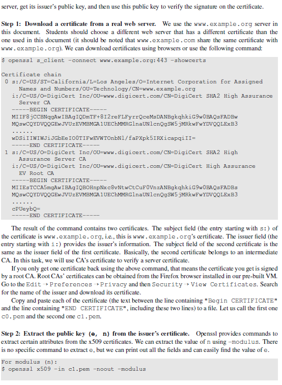 Solved SEED Labs RSA PublicKey Encryption and Signat