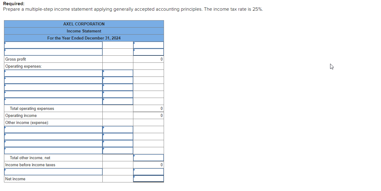 Solved The following single-step income statement was | Chegg.com