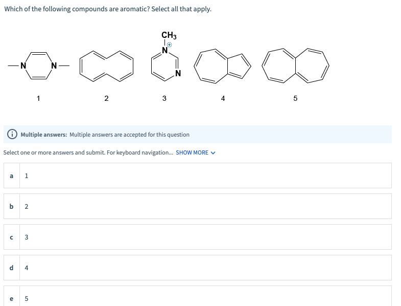 Solved Which of the following compounds are aromatic? Select | Chegg.com