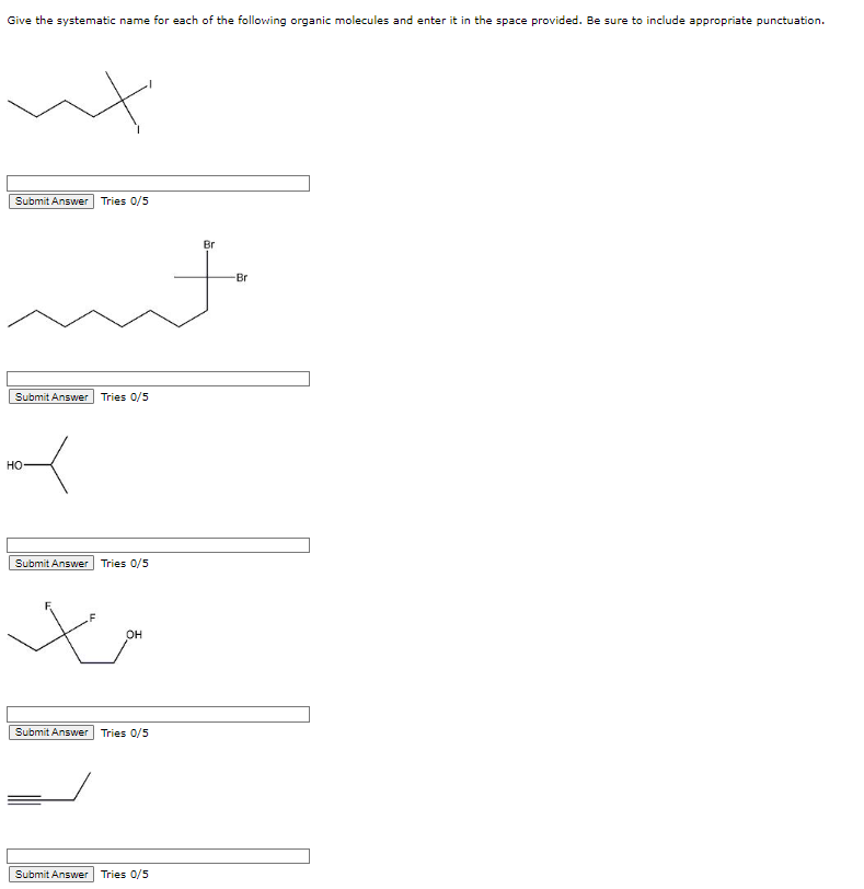 Solved Give the systematic name for each of the following | Chegg.com