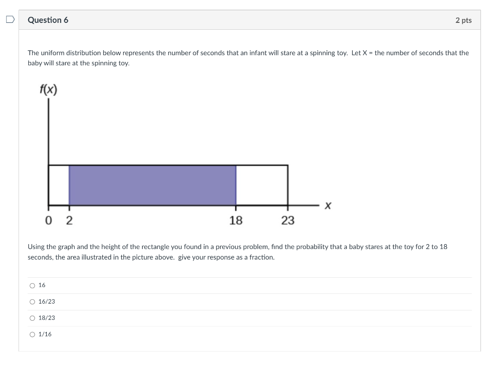 Solved Question 5 2 pts The number of seconds that an infant | Chegg.com