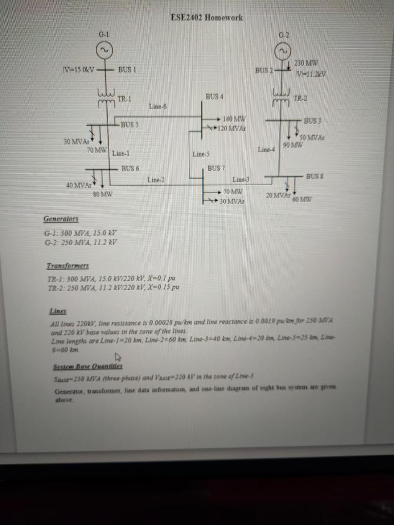 Solved V-15.0kV Ha 30 MVAr 40 MVAr G-1 + 70 MW BUS 1 TR-1 | Chegg.com