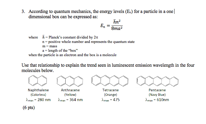Solved According to quantum mechanics, the energy levels | Chegg.com