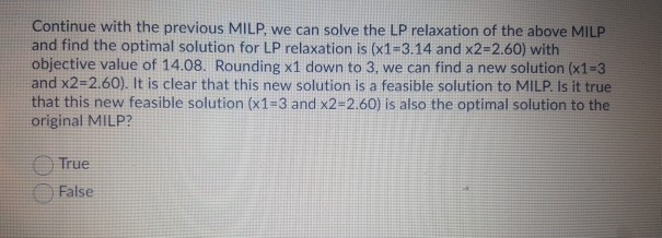 Solved Consider the following mixed-integer linear program: | Chegg.com