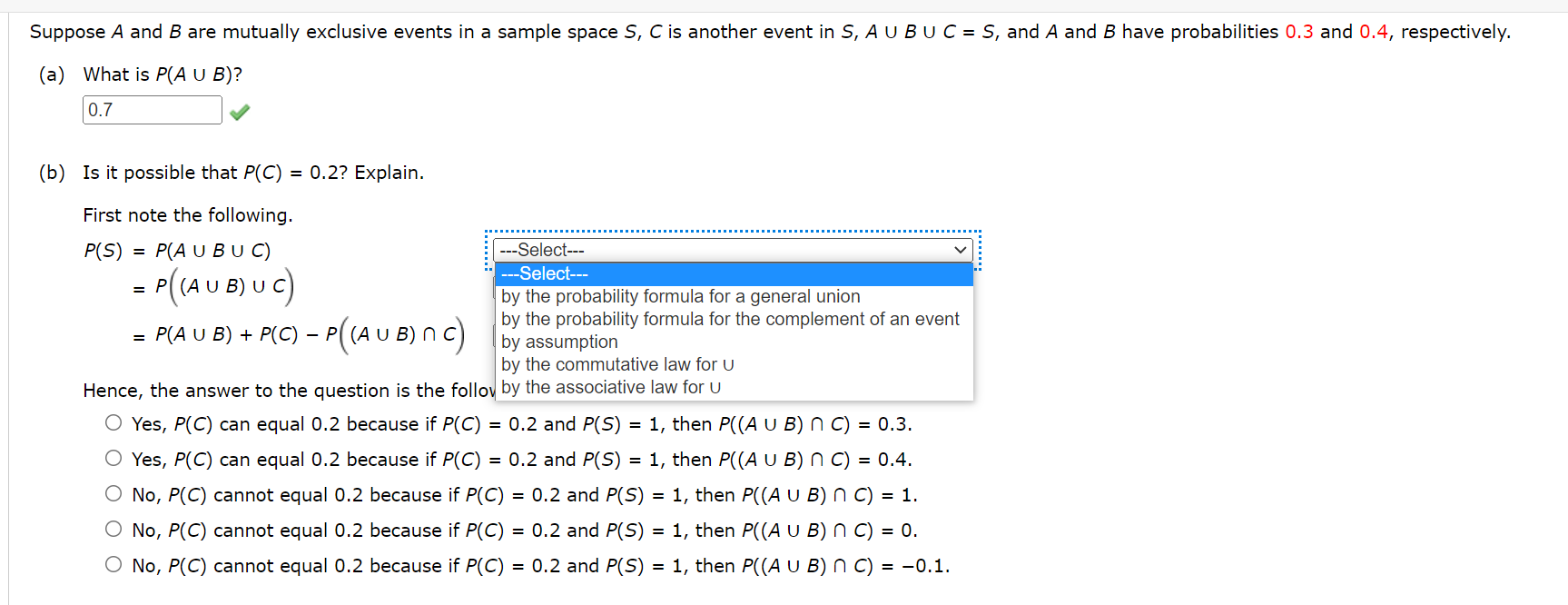 Solved Suppose A And B Are Mutually Exclusive Events In A | Chegg.com