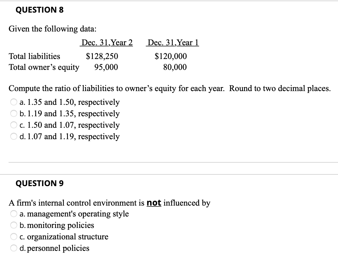 Solved QUESTION 1 The Statement Of Owner's Equity Begins | Chegg.com