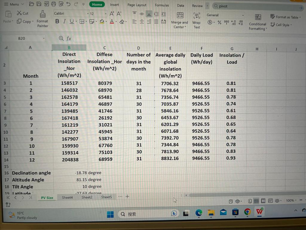 Solved how to calculate the direct conponent of radiation on | Chegg.com