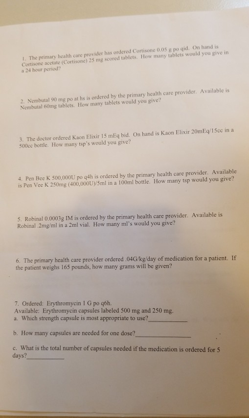 Solved 15. The following IV's are ordered to be infused over | Chegg.com