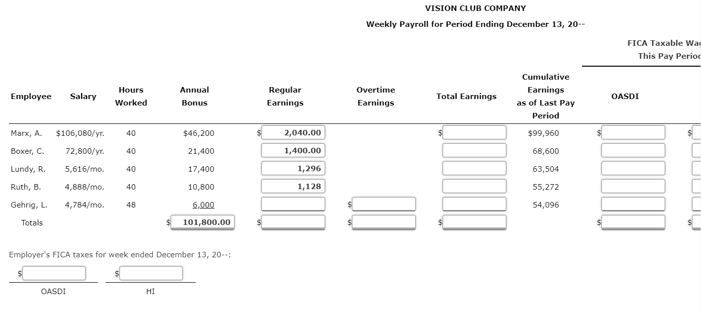 Solved At Vision Club Company, office workers are employed | Chegg.com