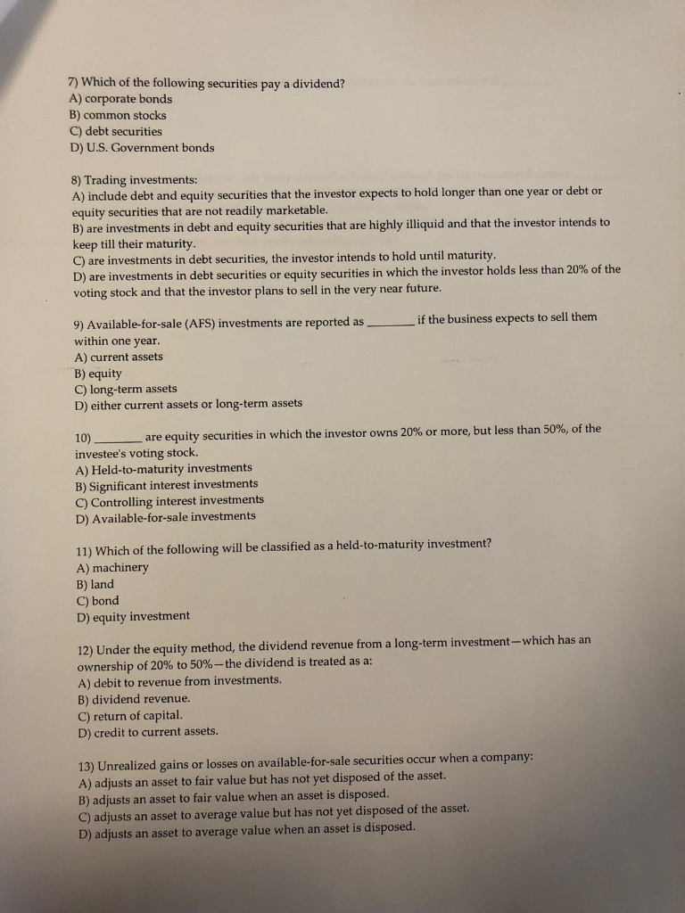 Solved PART 1: MULTIPLE CHOICE: 20 POINTS 1) Free cash flow | Chegg.com