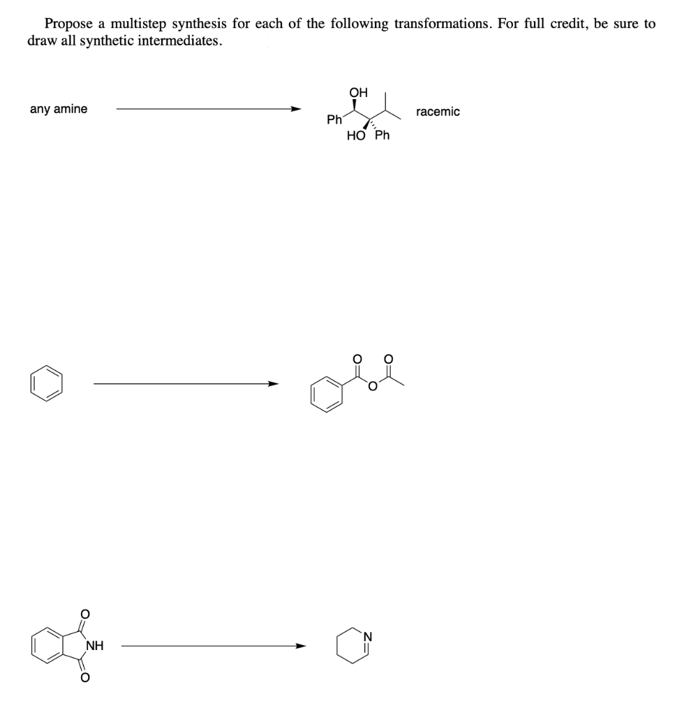 Solved Propose A Multistep Synthesis For Each Of The | Chegg.com