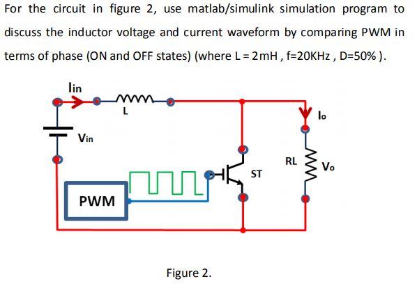 Solved For the circuit in figure 2, use matlab/simulink | Chegg.com