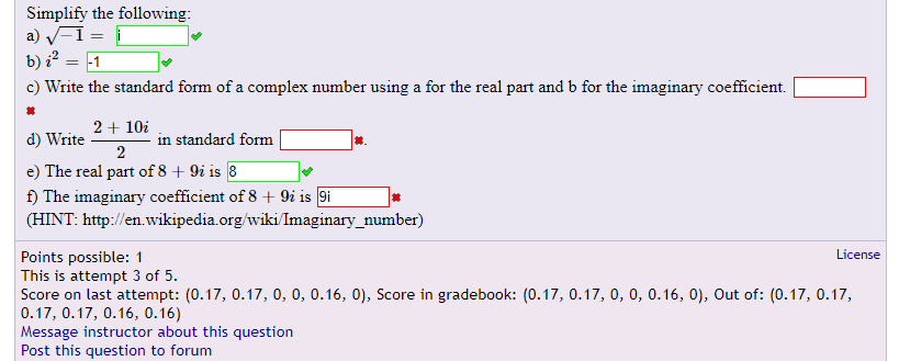 Solved Simplify the following b) i2 c) Write the standard | Chegg.com
