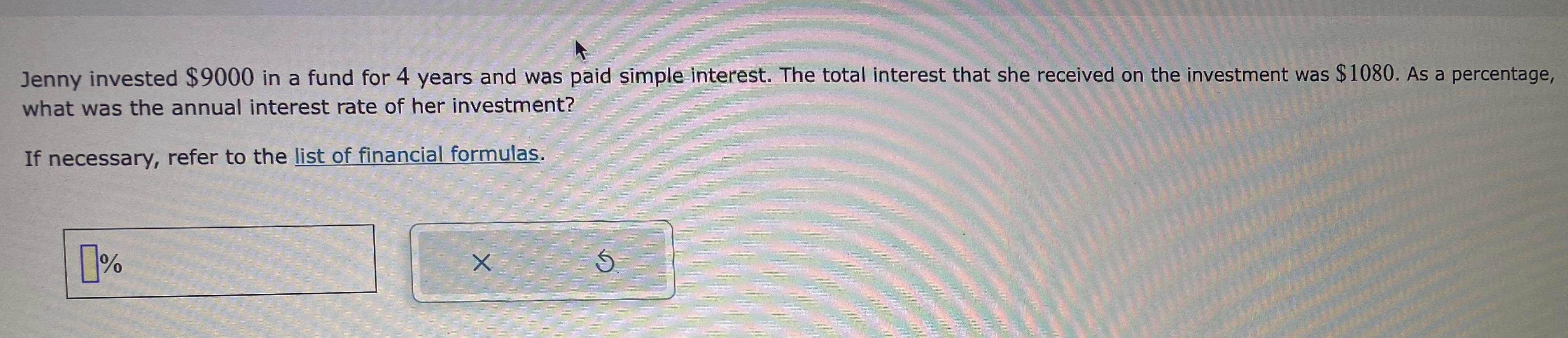 Solved Jenny invested $9000 in a fund for 4 years and was | Chegg.com