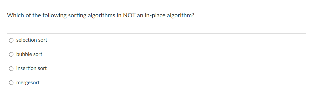 Solved When we are given an array that is almost ordered, | Chegg.com