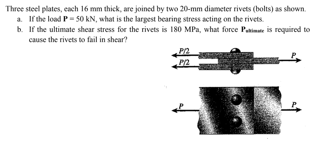 solved-three-steel-plates-each-16-mm-thick-are-joined-by-chegg