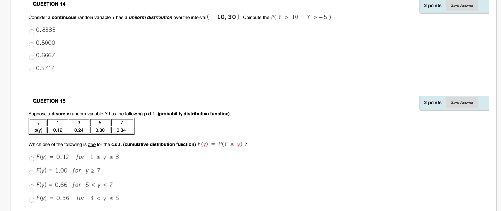 Solved QUESTION 14 2 points Save Answer Consider a | Chegg.com